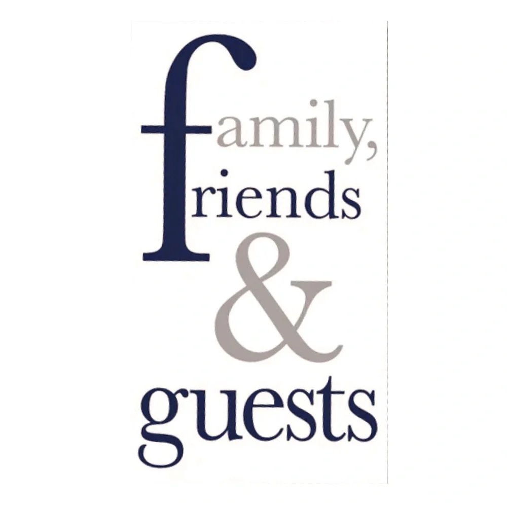 Blueink Studios Family Friends & Guests Guest Towel Paper Napkins, 40 ct